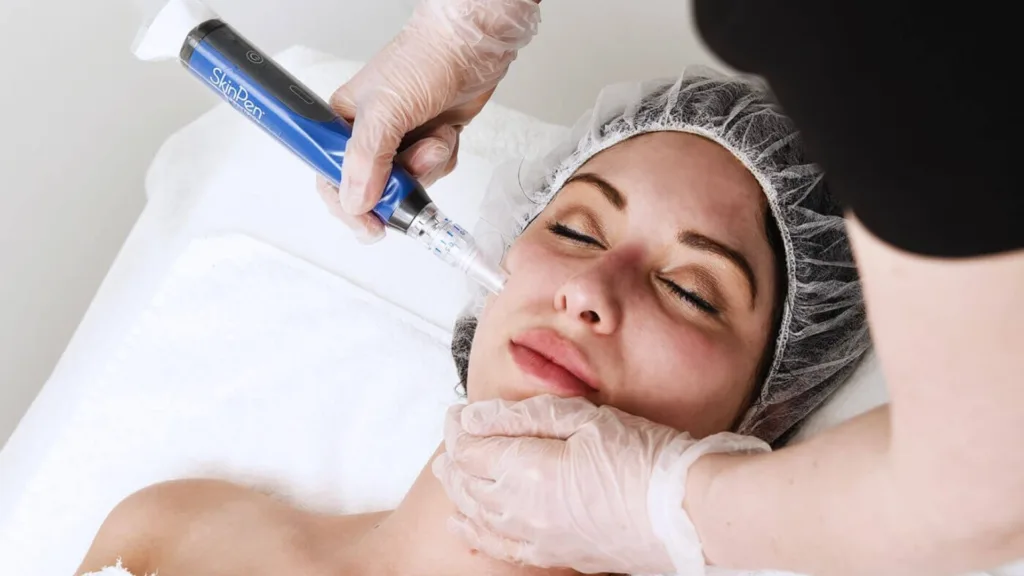 Bio re peel with microneedling for smoother skin texture and acne scars.