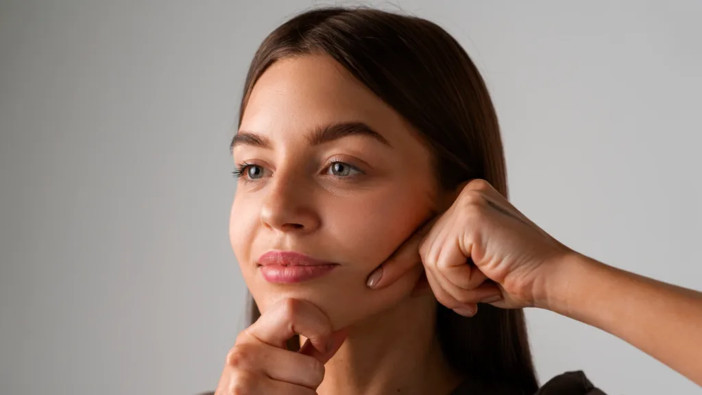 Secret radio frequency for cheek rejuvenation treatment for smoother and firmer-looking skin. 