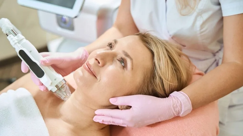 Secret radio frequency neck tightening treatment for smoother-looking skin. 