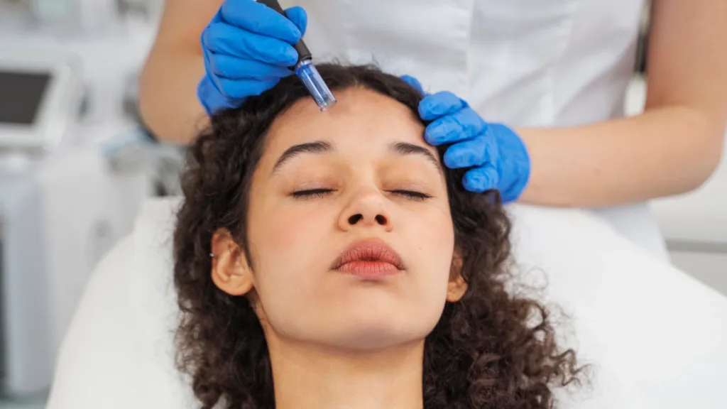 Secret RF treatment for smoother and healthier-looking forehead skin.