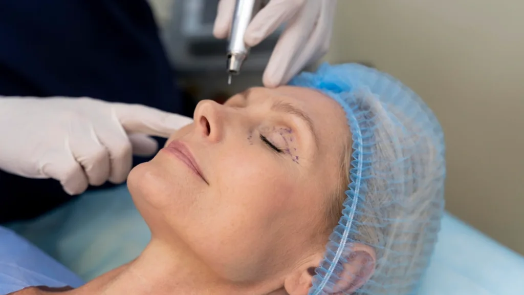 Skin tightening and fine lines treatment comparison with Potenza vs Secret RF technology.
