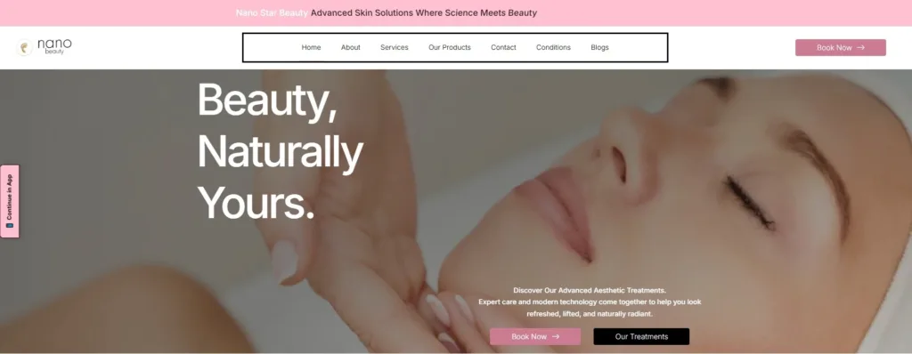 SQT bio microneedling cost in Canada plan selection at Nano Beauty Star.