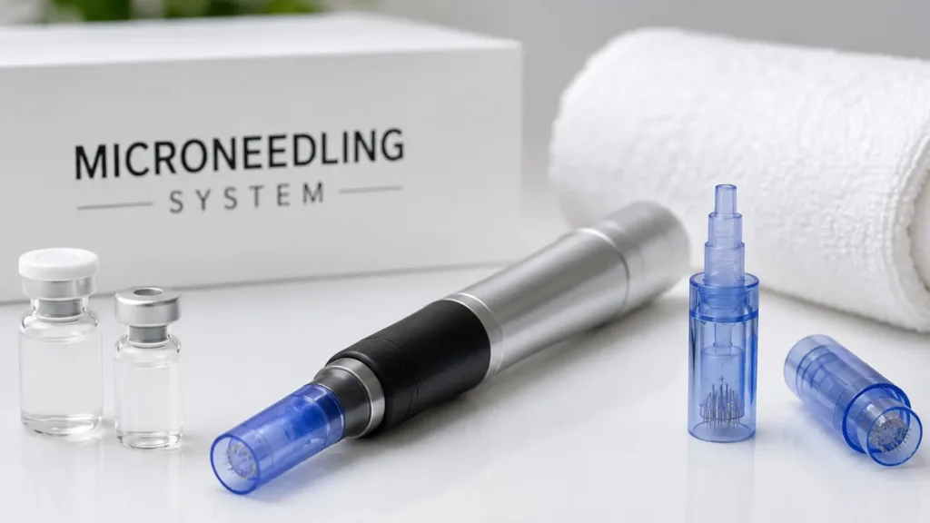 Traditional microneedling and Secret RF vs microneedling.