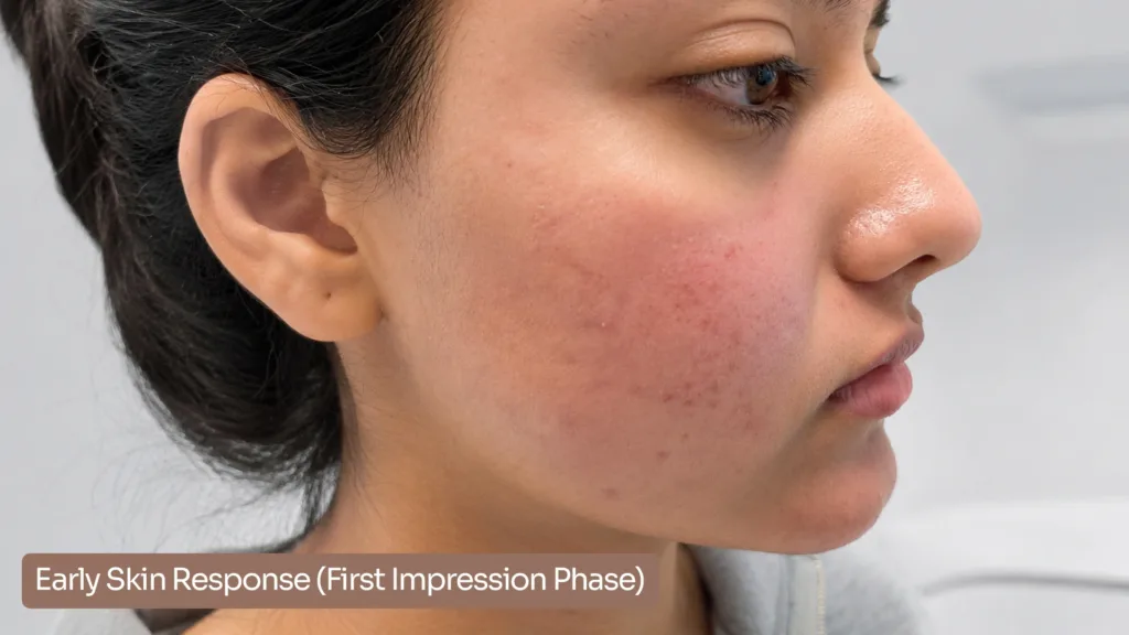 Secret RF results during the early skin response phase.