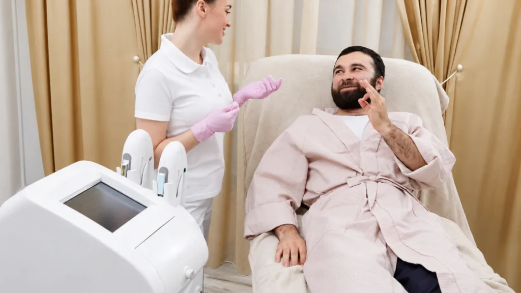 Vivace vs Secret RF treatment information for collagen stimulation and results timeline. 