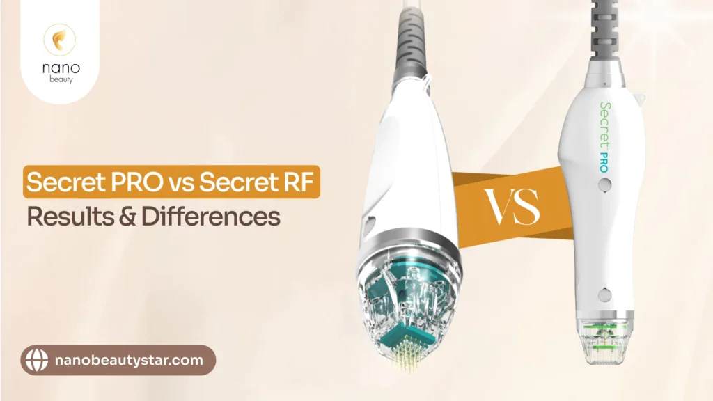 Secret PRO vs Secret RF treatment comparison for skin rejuvenation and aesthetic care.